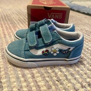 Vans Toddler Denim Sneakers size 8 unisex boys / girls